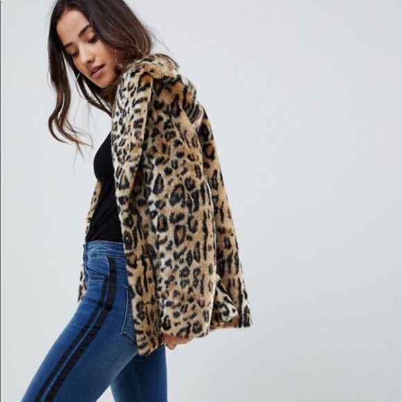 COPY - Asos leopard cheetah print fur coat - Picture 1 of 4